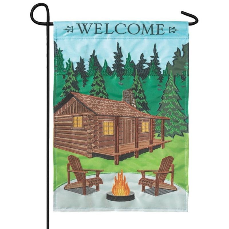 Welcome Cabin Garden Flag